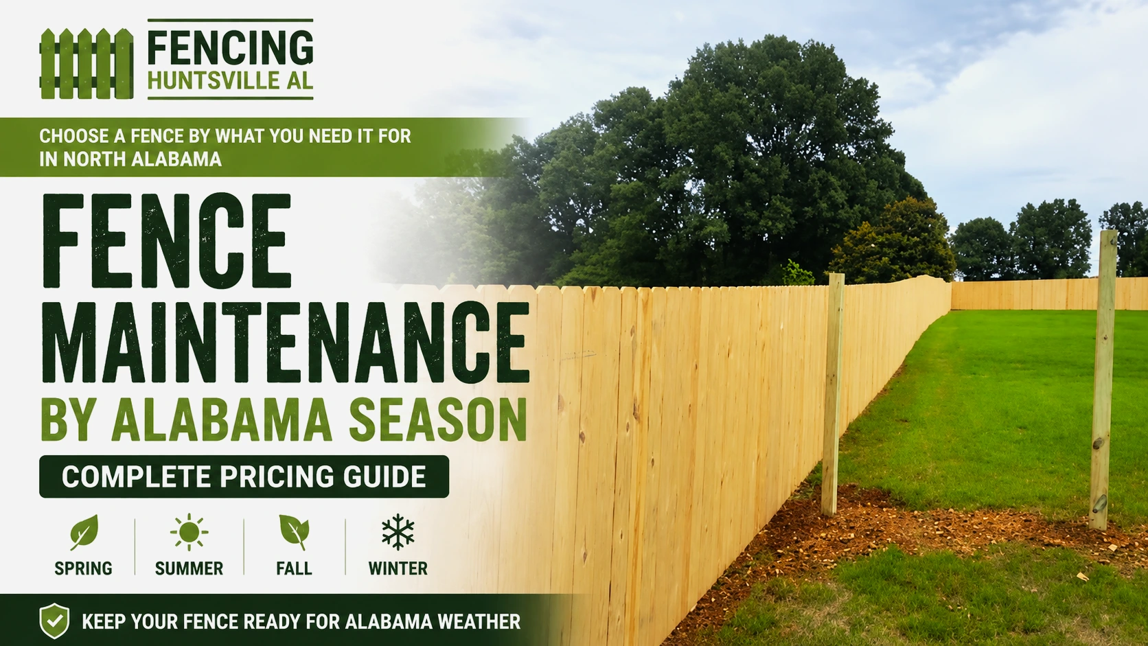 Fence Maintenance by Alabama Season