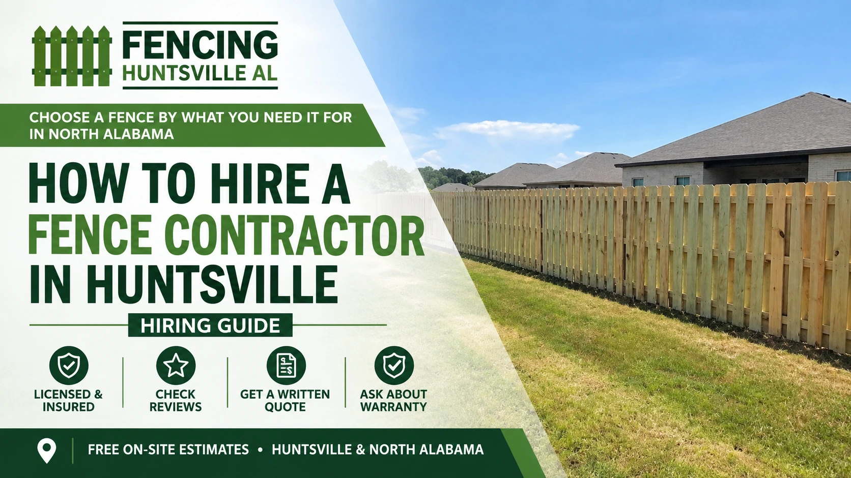 How to Hire a Fence Contractor in Huntsville