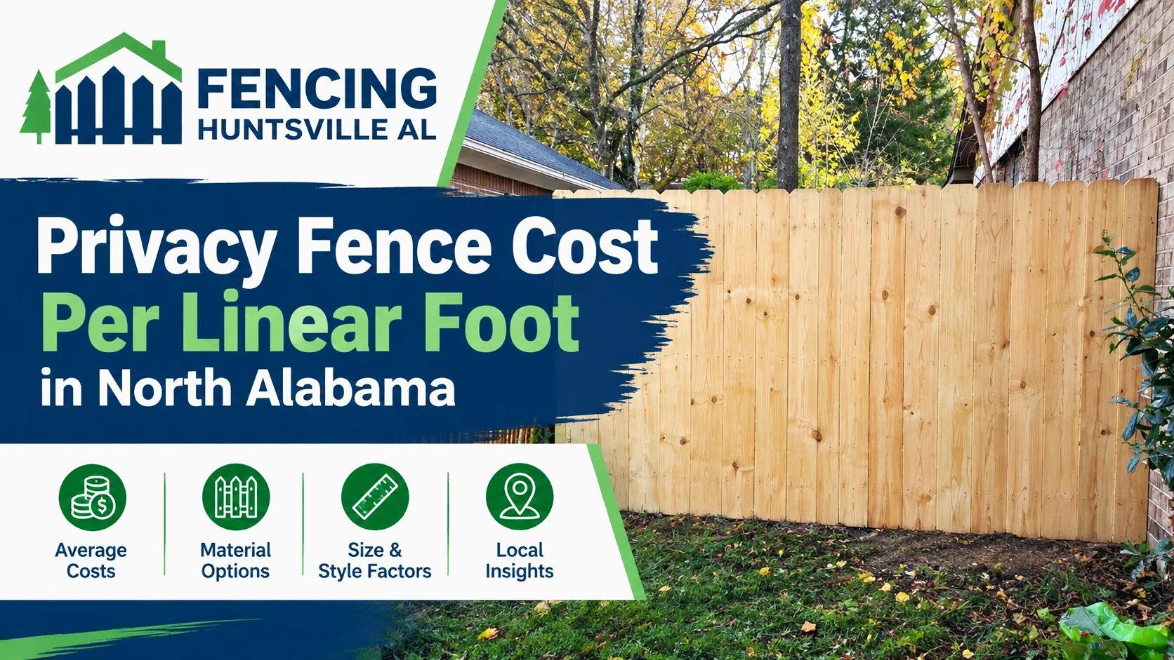 Privacy Fence Cost Per Linear Foot in North Alabama